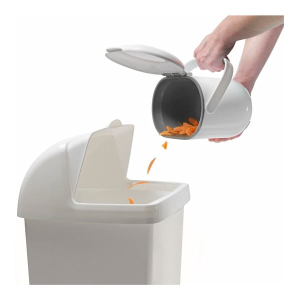 Bielo-sivá nádoba na kompostovateľný odpad Addis Caddy, 2,5 l-image-2
