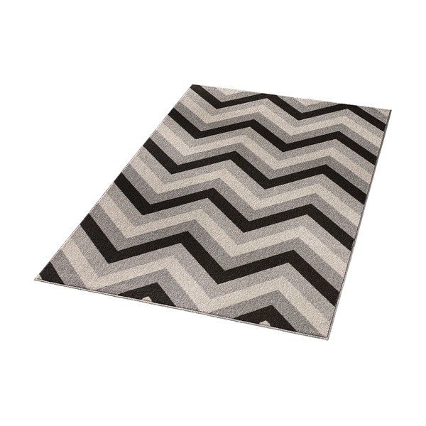 Čierny koberec Chateau Chevron, 120x170 cm-image-2