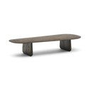 Tmavohnedý konferenčný stolík z dubového dreva 64x146 cm Pirita – Kave Home