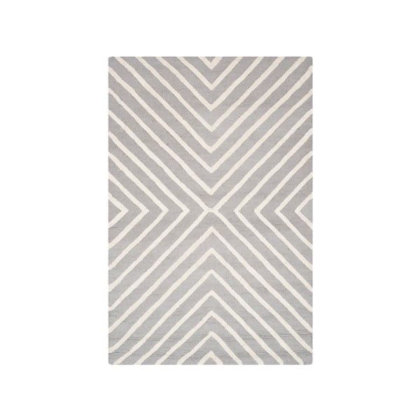 Sivý vlnený koberec Safavieh Prita, 121 × 182 cm