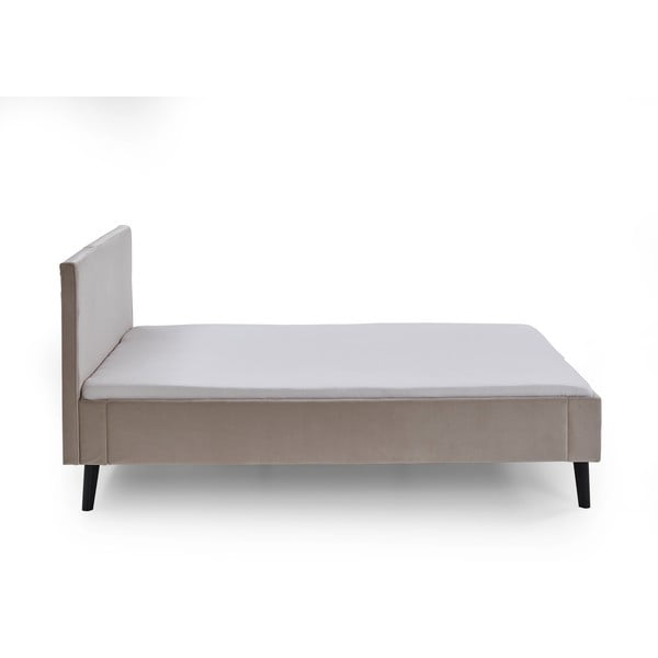 Biela/krémovobiela čalúnená dvojlôžková posteľ bez roštu 140x200 cm Leira – Meise Möbel-image-3