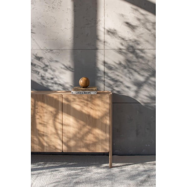 Komoda z dubového dreva v prírodnej farbe 220x85x42 cm Dvor – Gazzda-image-4