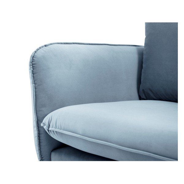 Svetlomodrá zamatová pohovka Cosmopolitan Design Vienna, 230 cm-image-4