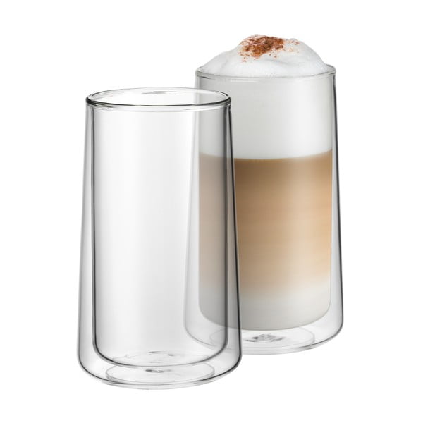 Sada 2 pohárov na latte s dvojitou stenou WMF, výška 13 cm