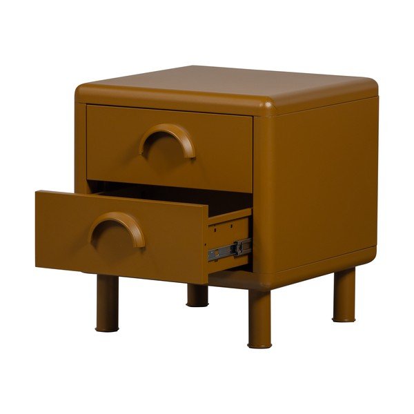 Okrovožltý kovový nočný stolík Rune – WOOOD-image-3