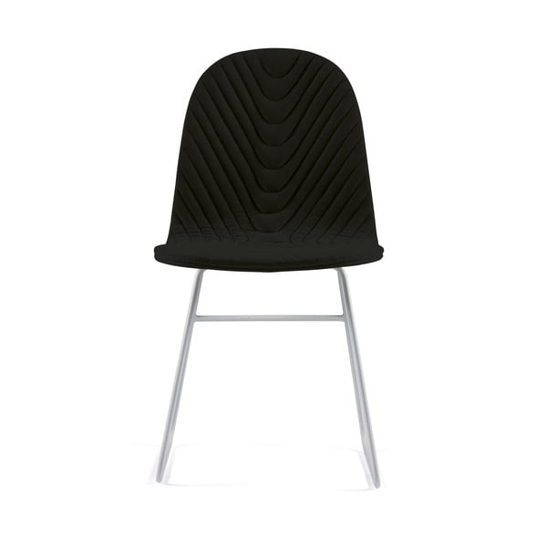 Čierna stolička s kovovými nohami IKER Mannequin V Wave