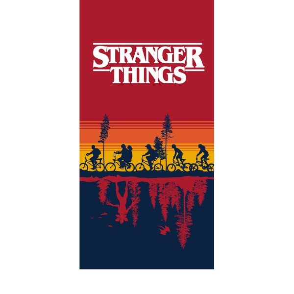 Červená bavlnená detská osuška 70x140 cm Stranger Things – Jerry Fabrics
