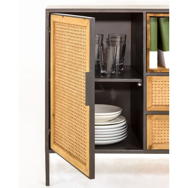 Čierno-hnedá komoda Kave Home Kyoko-image-1