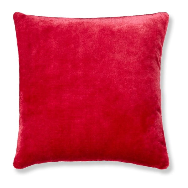 Červená obliečka na vankúš Catherine Lansfield Basic Cuddly, 55 × 55 cm