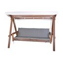 Sivo-hnedá drevená záhradná hojdačka Adelaida – Rojaplast