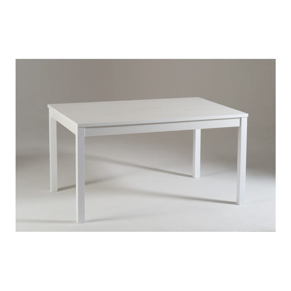 Biely drevený rozkladací jedálenský stôl Castagnetti Top, 140 cm