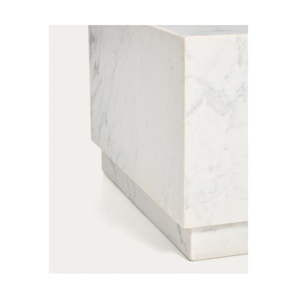 Biely mramorový konferenčný stolík 50x100 cm Sorein – Kave Home-image-3