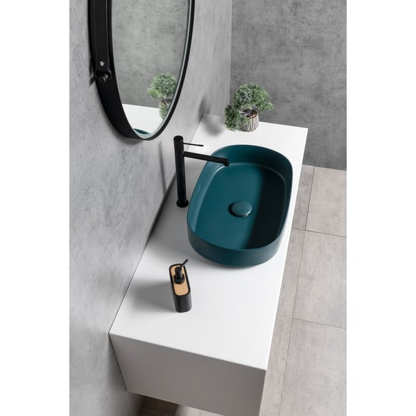 Matne čierna stojančeková umývadlová batéria Solaris – Sapho-image-1