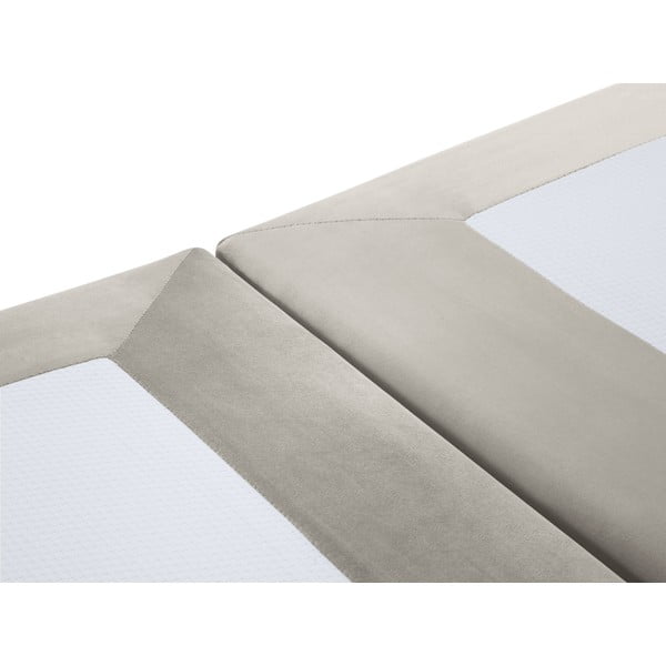 Béžová zamatová dvojlôžková posteľ Milo Casa Lia, 160 x 200 cm-image-3