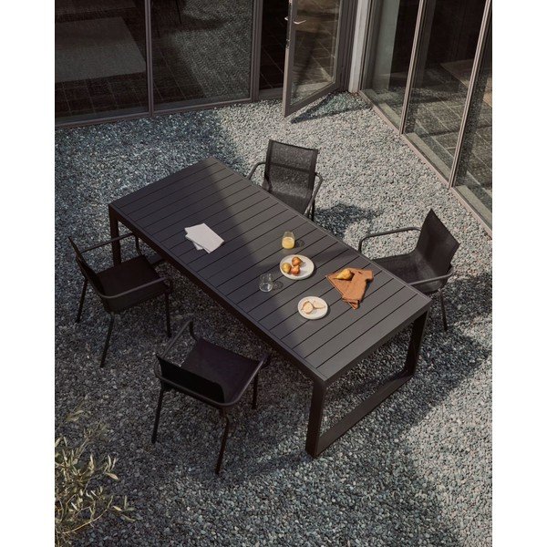 Kovový záhradný jedálenský stôl 100.5x220 cm Galdana – Kave Home-image-1