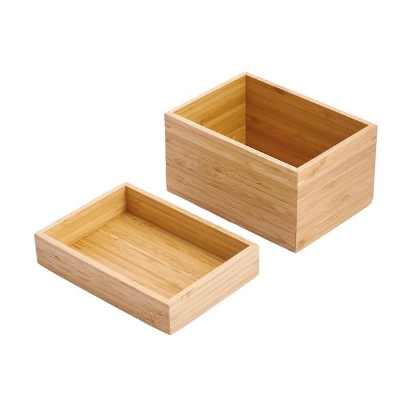 Bambusový kúpeľňový organizér na kozmetiku v prírodnej farbe Isalys – MSV-image-3