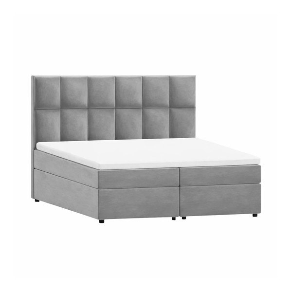 Svetlosivá boxspring posteľ s úložným priestorom 160x200 cm Flip – Ropez