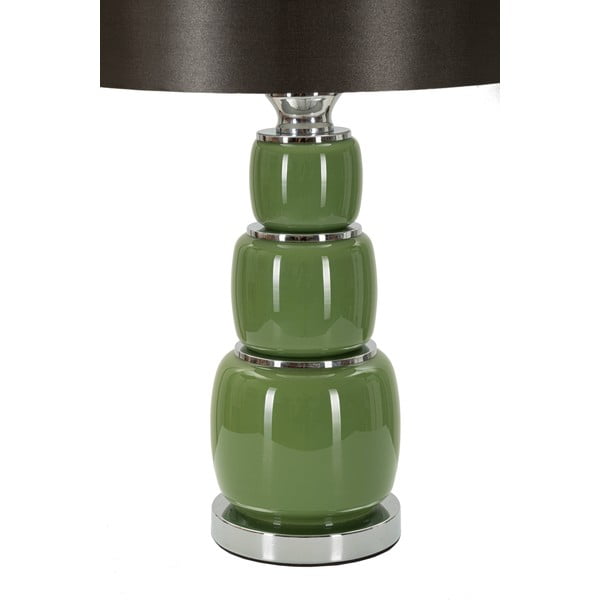 Zeleno-sivá stolná lampa s textilným tienidlom (výška 57 cm) Eva – Mauro Ferretti-image-2