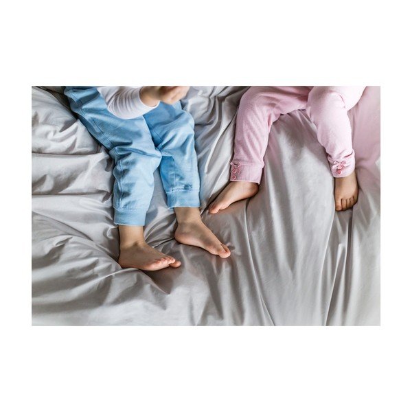 Svetlosivá obliečka na perinu na dvojlôžko/predĺžená z egyptskej bavlny 200x220 cm Perla – WeLoveBeds-image-3