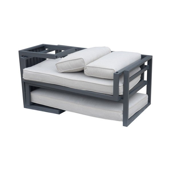 Čierno-biely záhradný lounge set pre 4 Jackson - Rojaplast-image-1
