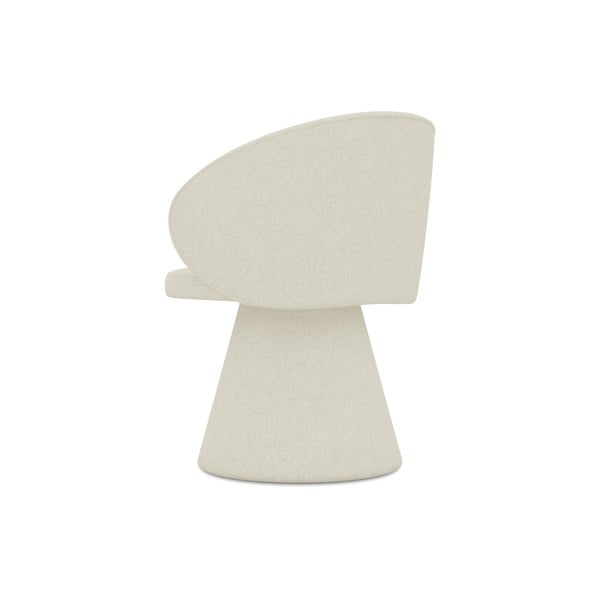 Krémovobiele čalúnené jedálenské kreslo Uala – Makamii-image-3