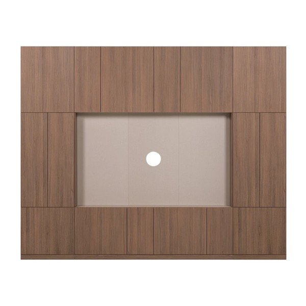 Modulárny TV stolík v tmavo prírodnej farbe 268x215 cm Build – WOOOD