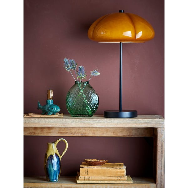 Okrovožltá stolová lampa so skleneným tienidlom (výška 46,5 cm) Kinoko – Bloomingville-image-1