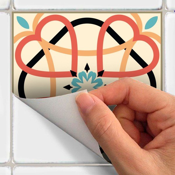 Sada 60 samolepiek na stenu Ambiance Azulejos Arianito, 15 × 15 cm-image-1