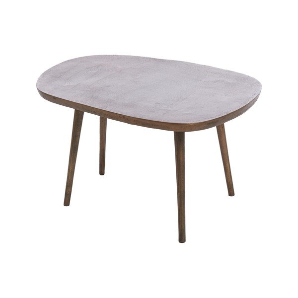 Kovový konferenčný stolík v bronzovej farbe 53x64 cm Puno – Light & Living