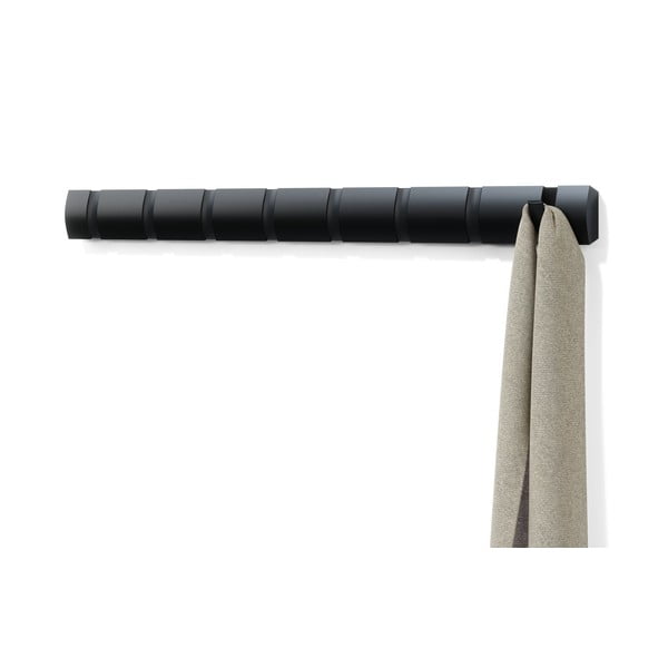 Čierny nástenný vešiak z jaseňového dreva Flip - Umbra-image-4