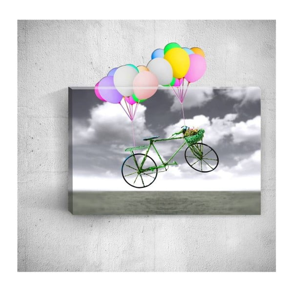 Nástenný 3D obraz Mosticx Bike With Balloons, 40 × 60 cm