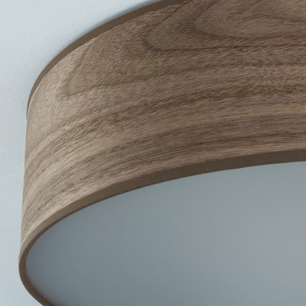 Stropné svietidlo z prírodnej dyhy vo farbe orechového dreva Sotto Luce TSURI, Ø 40 cm-image-4