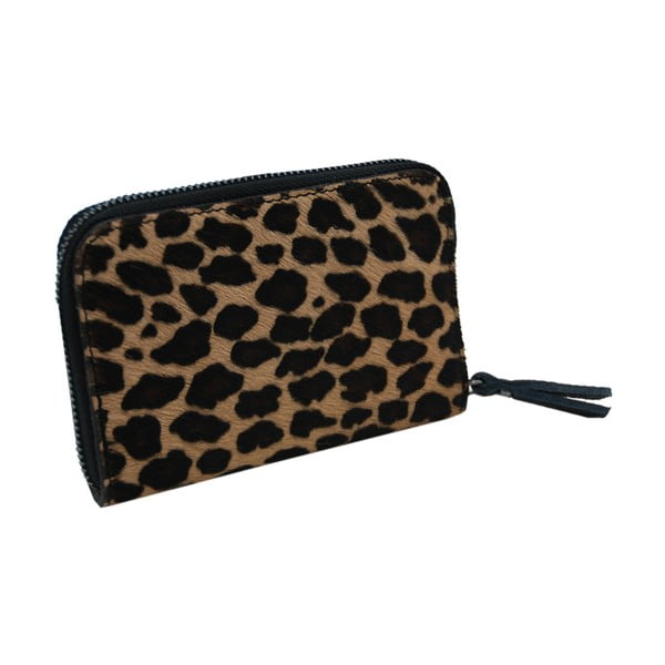 Peňaženka z pravej hovädzej kože so vzorom Andrea Cardone Leopard S