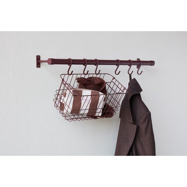 Vínovočervený nerezový nástenný vešiak 70 cm Hang-It – Mette Ditmer Denmark-image-3