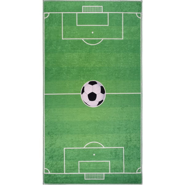 Zelený prateľný detský hrací koberec 80x120 cm Soccer Time – Vitaus
