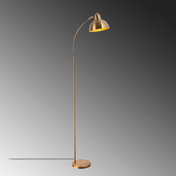 Stojacia lampa v mosadznej farbe s kovovým tienidlom (výška  162 cm) Marzeo – Opviq lights-image-4