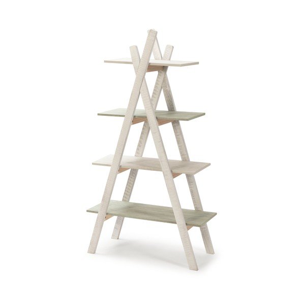 Biela detská knižnica s konštrukciou z borovicového dreva Marckeric Perle-image-2