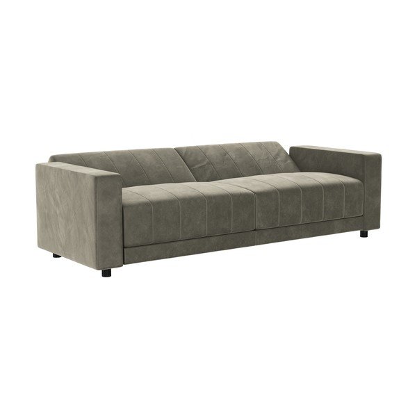 Taupe zamatová polohovacia/rozkladacia pohovka 225 cm Allie II – Støraa-image-4