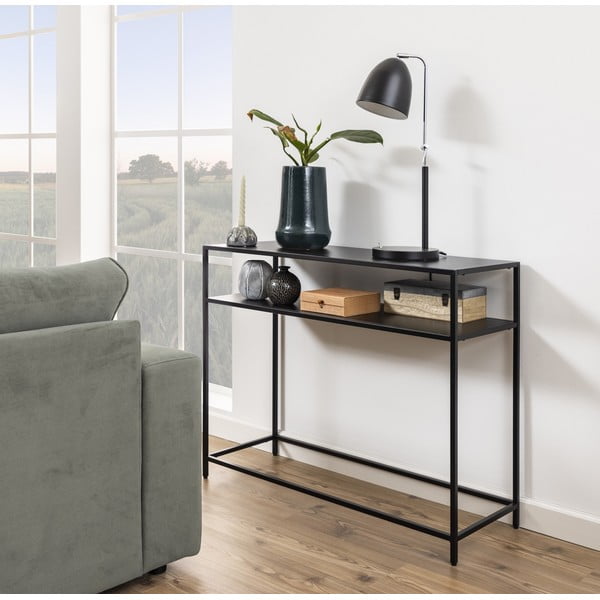 Čierny konzolový stolík so železným nohami Actona Newcastle-image-1