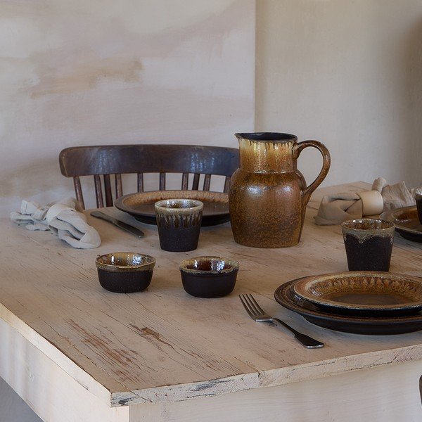 Hnedá kameninová nádobka na maslo Poterie – Casafina-image-1