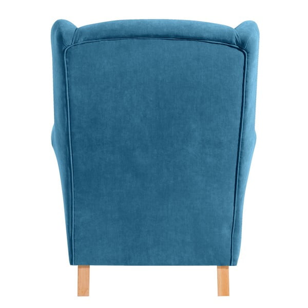 Petrolejovomodré kreslo ušiak Max Winzer Lorris-image-3