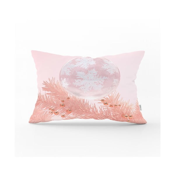 Vianočná obliečka na vankúš Minimalist Cushion Covers Pink Ornaments, 35 x 55 cm