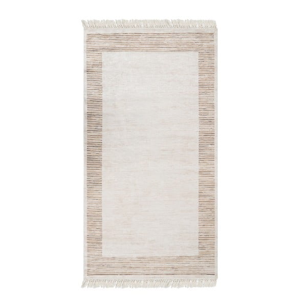 Zamatový koberec Deri Dijital Rosuna Brown, 80 × 150 cm