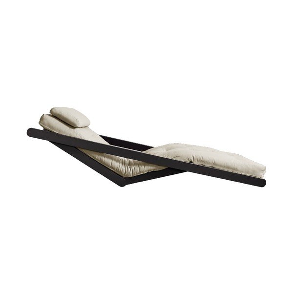 Rozkladacia leňoška s béžovým poťahom Karup Design Figo Black/Beige-image-2