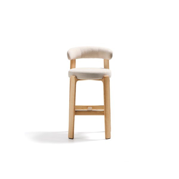 Béžová/v svetlo prírodnej farbe barová stolička z jaseňového dreva (výška sedadla 75 cm) Granite – Kave Home-image-2