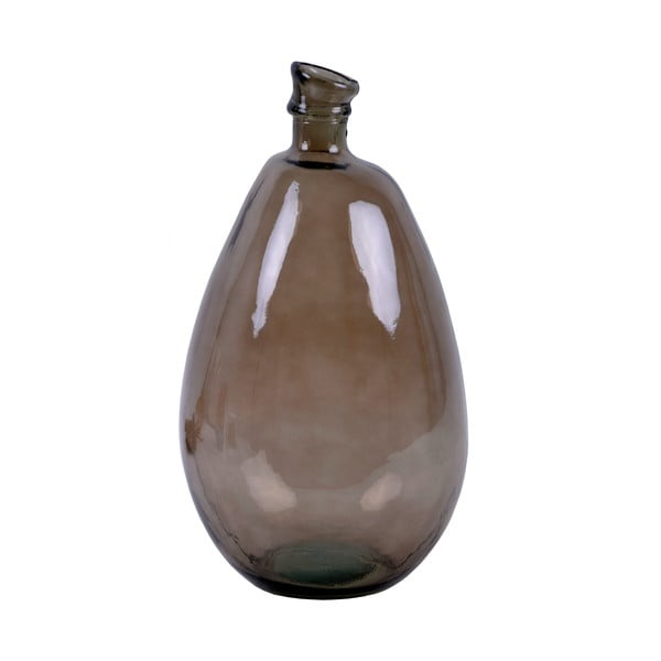 Hnedá váza z recyklovaného skla Ego Dekor Simplicity, výška 47 cm