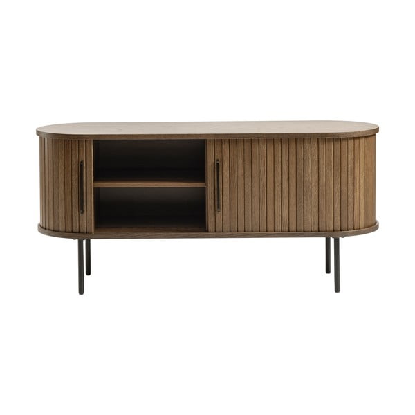 Hnedý TV stolík v dekore duba 120x56 cm Nola – Unique Furniture-image-2