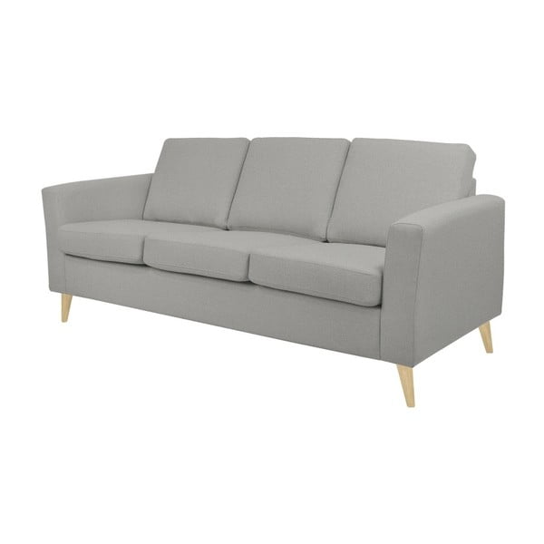 Svetlosivá trojmiestna pohovka s prírodnými nohami Helga Interiors Alex-image-2