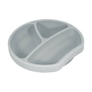 Svetlomodrý silikónový detský tanier Kindsgut Plate, ø 20 cm