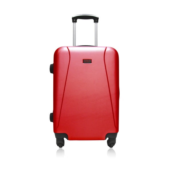 Červený cestovný kufor na kolieskach Hero Lanzarote, 61 l